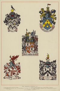 Nośniki herbowe (litografia kolorowa) autorstwa English School