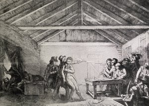 Aresztowanie spiskowców z ulicy Cato 23 lutego 1820 r. autorstwa English School