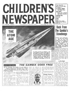 Wiek atomu, pierwsza strona „Gazety Dziecięcej”, luty 1965 (druk gazetowy)