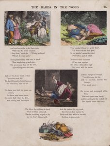 Babes In The Wood (kolorowy grawerunek) autorstwa English School