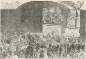 Bal Costume w Ambasadzie Francuskiej, Albert Gate House – Przybycie Jej Królewskiej Mości autorstwa English School