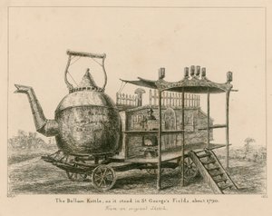 Czajnik balonowy, jaki stał w St Georges Fields w Londynie, około 1790 r autorstwa English School