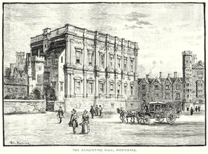 Sala bankietowa, Whitehall (rycina) autorstwa English School