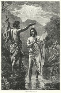 Chrzest naszego Pana (rycina) autorstwa English School