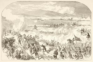 Bitwa pod Malvern Hill (litho) autorstwa English School