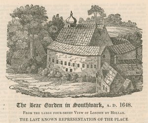 Ogród Niedźwiedzi w Southwark, AD 1648 autorstwa English School
