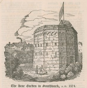 Ogród Niedźwiedzia w Southwark, Londyn, AD 1574 autorstwa English School