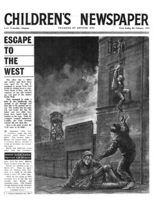 Mur berliński, strona tytułowa „Gazety Dziecięcej”, luty 1964 (druk gazetowy)