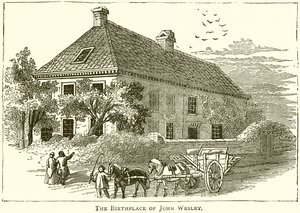 Miejsce urodzenia Johna Wesleya autorstwa English School