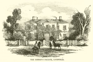 Pałac Biskupi, Lichfield (rycina) autorstwa English School