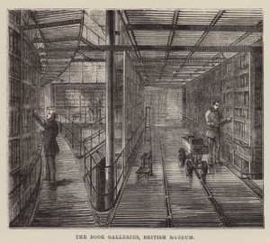 Galerie książek, British Museum (rycina) autorstwa English School