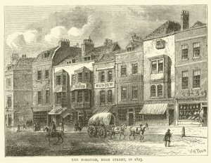 Gmina, High Street, w 1825 r. autorstwa English School