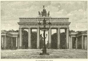 Brama Brandenburska, Berlin, 1870 autorstwa English School