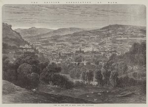 Brytyjskie Stowarzyszenie w Bath, Widok na miasto Bath, od południowego wschodu (rycina) autorstwa English School