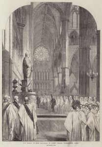 Pogrzeb Lorda Macaulay w Zakątku Poetów, Opactwo Westminsterskie (rycina) autorstwa English School