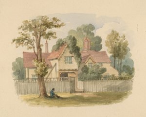 The Cake House, Hyde Park, Londyn (wc na papierze) autorstwa English School
