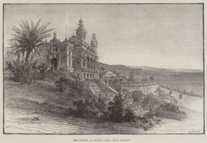 Kasyno w Monte Carlo, niedaleko Monako (grawerunek) autorstwa English School