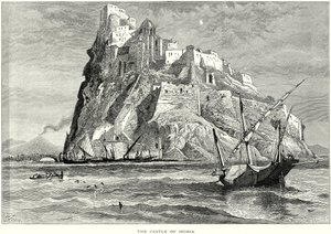 Zamek na wyspie Ischia (rycina) autorstwa English School
