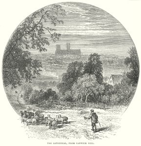 Katedra ze wzgórza Canwick (rycina) autorstwa English School