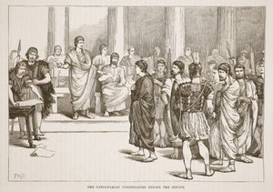 Konspiratorzy katylinariańscy przed Senatem autorstwa English School