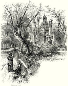 Certosa, Pavia (rycina) autorstwa English School