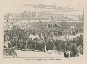 Demonstracja Chartist na Kennington Common autorstwa English School