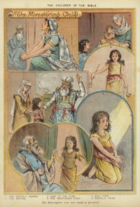 Dzieci Biblii: Dziecko usługujące (chromolitho) autorstwa English School