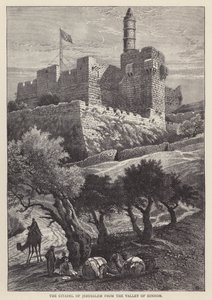 Cytadela Jerozolimska z Doliny Hinnoma (rycina) autorstwa English School
