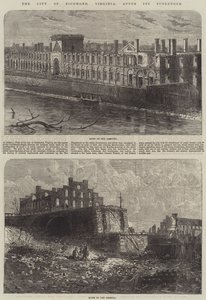 Miasto Richmond w stanie Wirginia po kapitulacji (grawerowanie) autorstwa English School