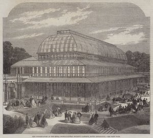 Konserwatorium w ogrodach Królewskiego Towarzystwa Ogrodniczego, South Kensington (grawerowanie) autorstwa English School