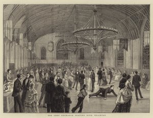 Lodowisko Corn Exchange, Brighton (grawerowanie) autorstwa English School