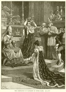 Koronacja Napoleona w Notre Dame autorstwa English School
