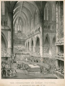 Koronacja królowej Wiktorii w Opactwie Westminsterskim, 28 czerwca 1838 r autorstwa English School