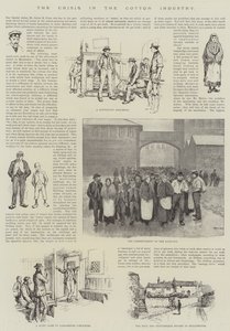 Kryzys w przemyśle bawełnianym (grafika) autorstwa English School