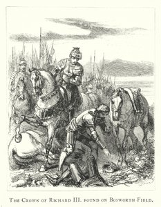 Korona Ryszarda III znaleziona na Bosworth Field autorstwa English School