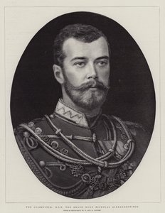 Czarewicz, HIH Wielki Książę Mikołaj Aleksandrowicz (rycina) autorstwa English School