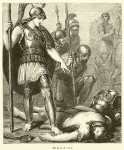 Śmierć Hectora (rycina) autorstwa English School
