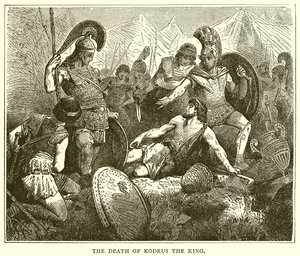 Śmierć Króla Kodrusa autorstwa English School