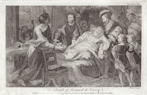 Śmierć Leonarda da Vinci autorstwa English School
