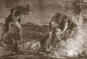 The Death of Zwingle, ilustracja z „The History of Protestantism” Jamesa Aitkena Wylie (1808-1890), wyd. 1878 (grawerowanie) autorstwa English School