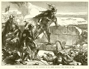 Obrona Malty przez joannitów przed Turkami w 1565 r autorstwa English School