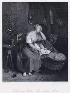 Matka opuszczona (rycina) autorstwa English School