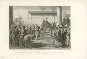 Diwani z Bengalu, Biharu i Orisy nabyte przez Anglików, Indie, 1765 autorstwa English School