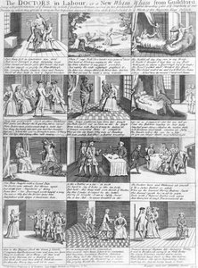 The Doctors in Labour, czyli New Whim Wham z Guildford, 1726 autorstwa English School