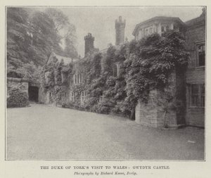 Wizyta księcia Yorku w Walii, zamek Gwydyr (rycina) autorstwa English School