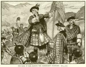 Earl of Mar podnosi standard pretendentów autorstwa English School