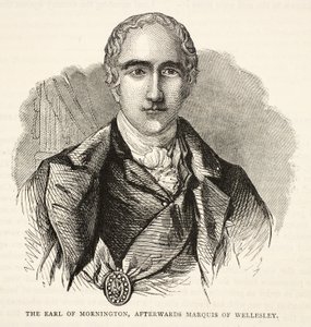 Hrabia Mornington, później markiz Wellesley, ilustracja z Cassells Illustrated History of India autorstwa Jamesa Granta, wyd. 1879 autorstwa English School