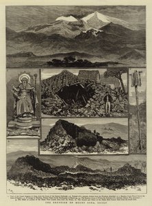 Erupcja Etny, Sycylia (rycina) autorstwa English School
