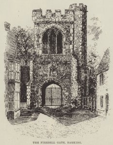 Brama Firebell, szczekanie (rycina) autorstwa English School