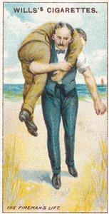 Winda strażacka nr 2 nr 19 z serii kart Willss Cigarettes z serii First Aid, 1913 autorstwa English School